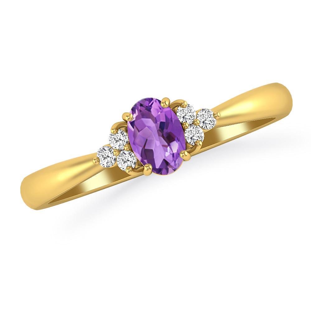 Yellow Gold - Amethyst