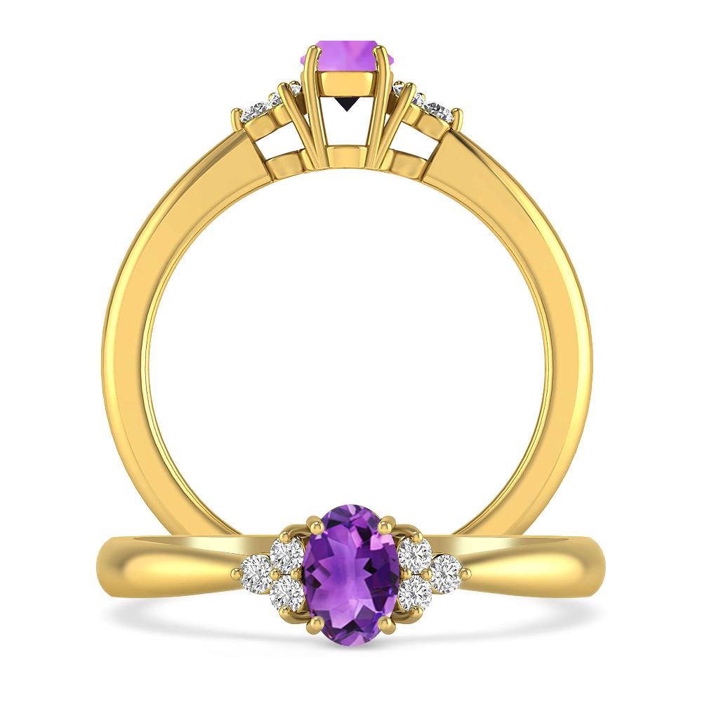 Yellow Gold - Amethyst