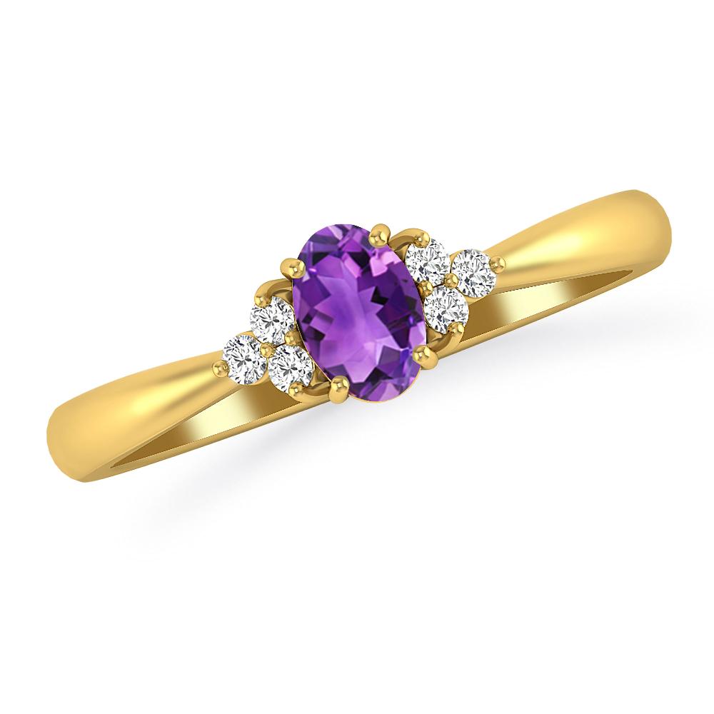 Yellow Gold - Amethyst