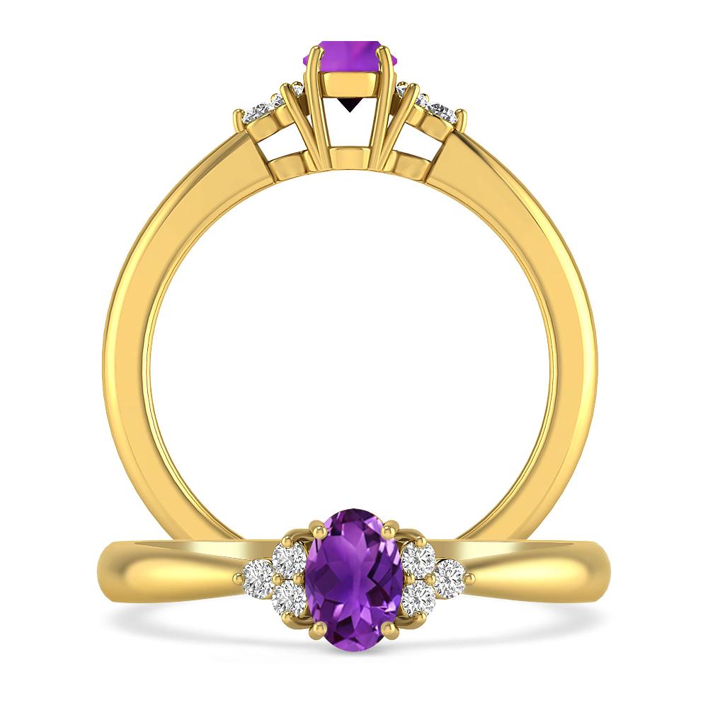 Yellow Gold - Amethyst