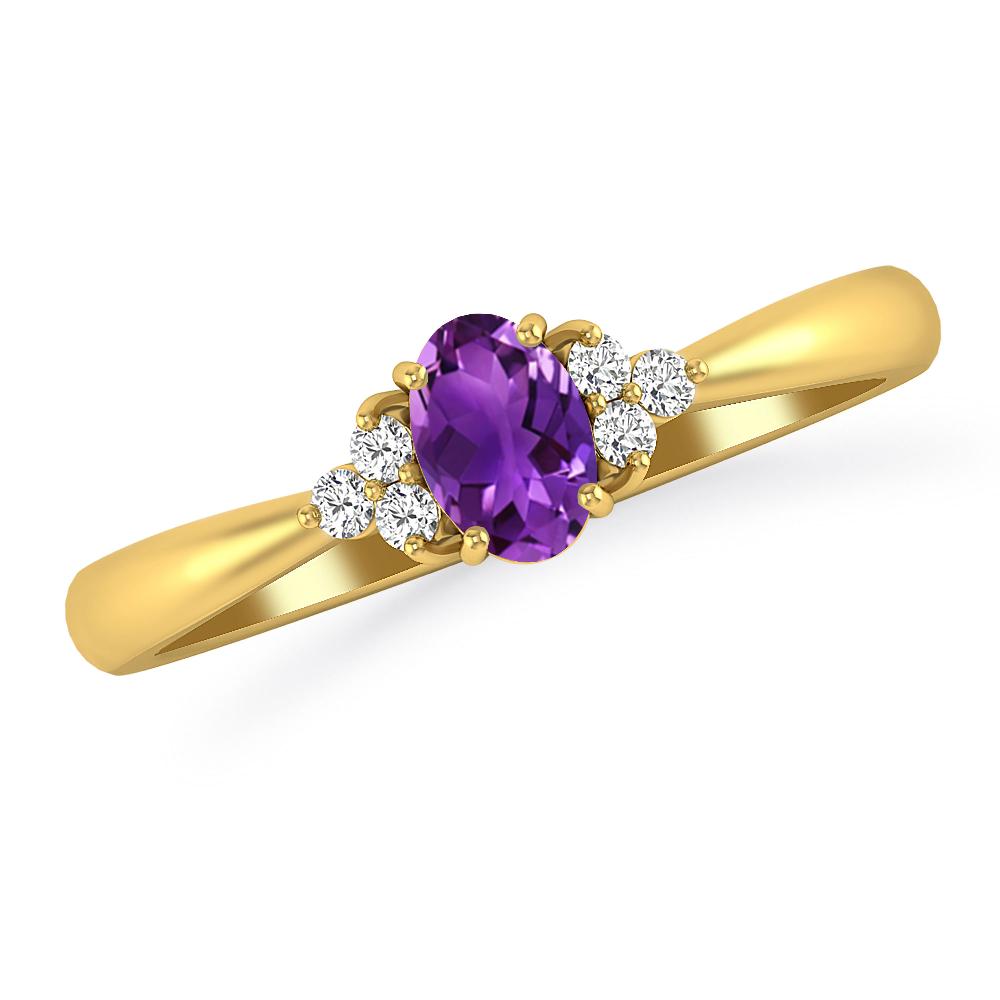 Yellow Gold - Amethyst