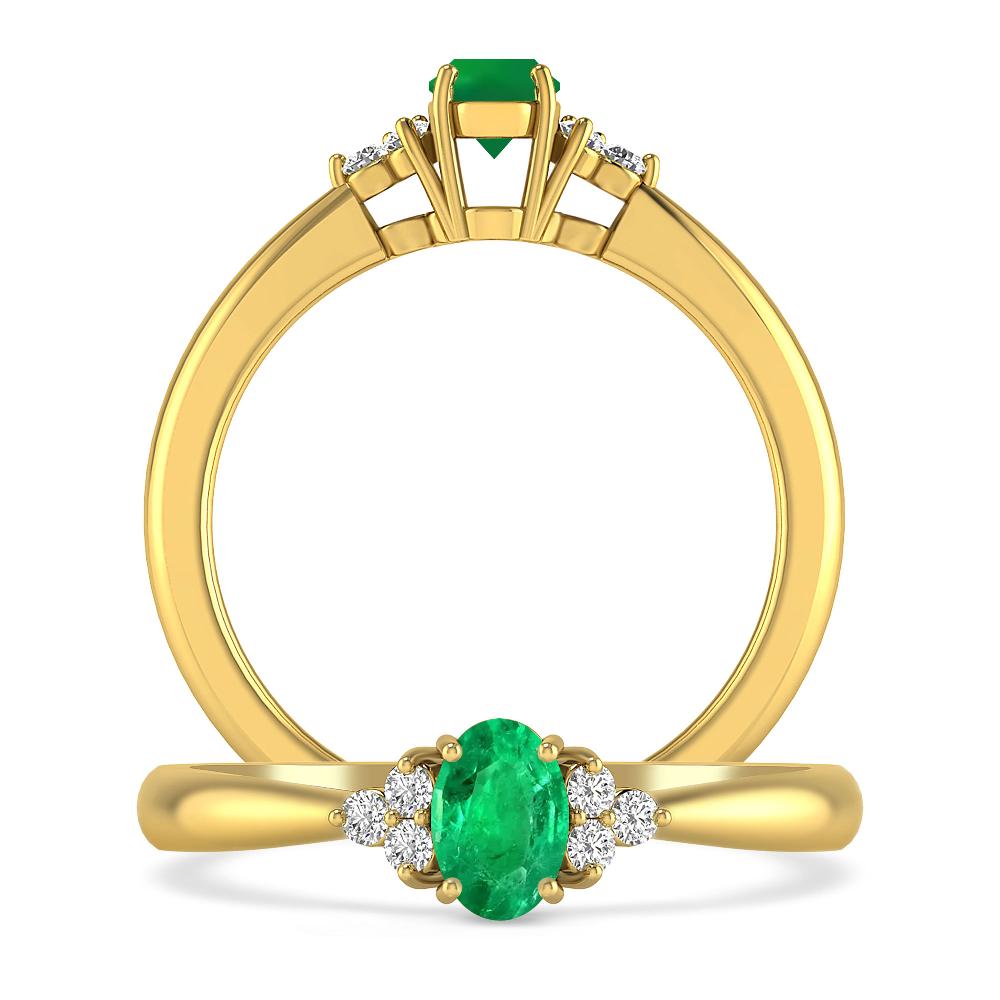 Yellow Gold - Emerald