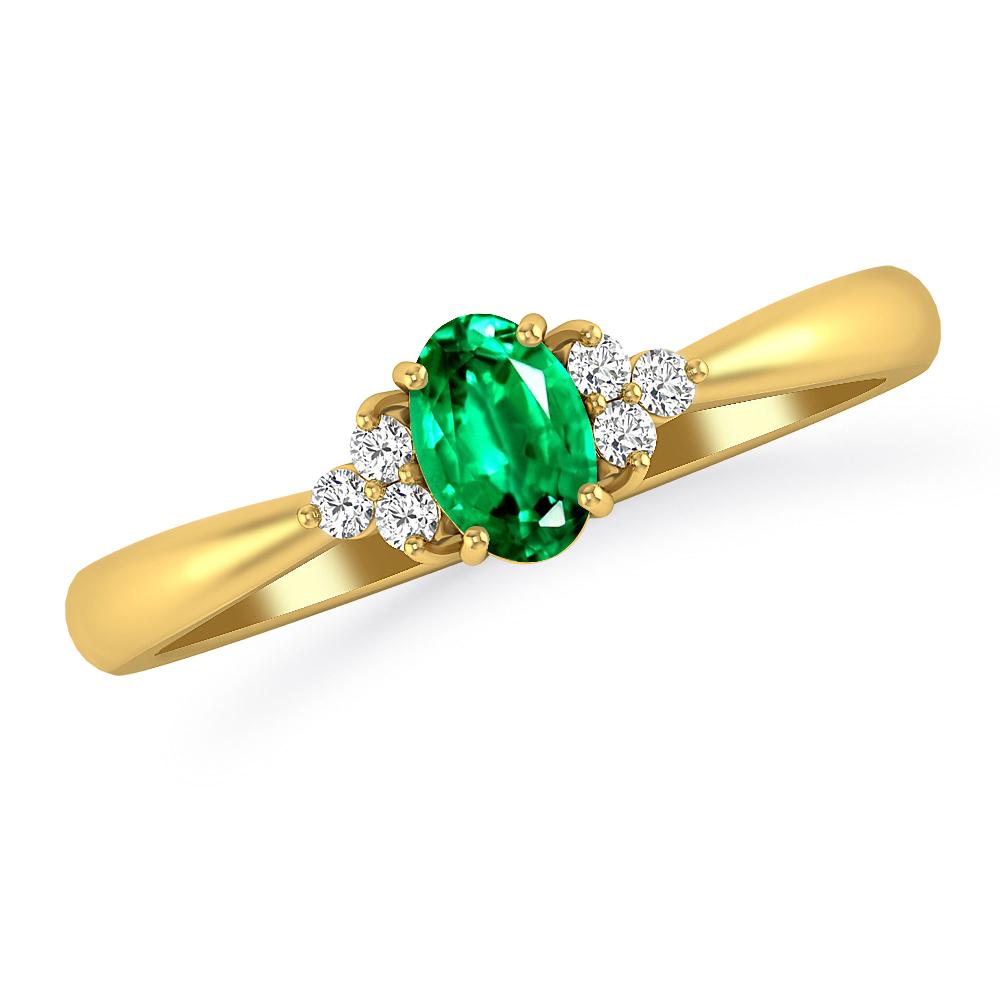 Yellow Gold - Emerald