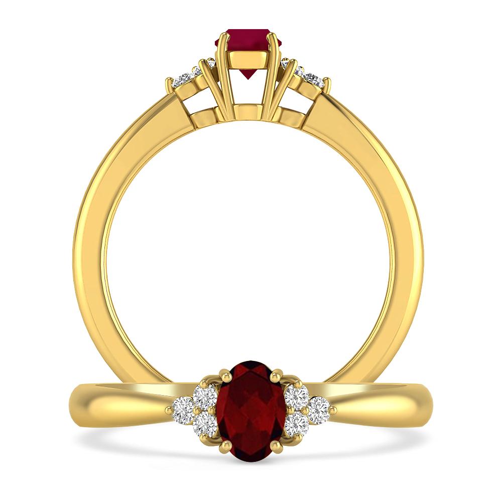 Yellow Gold - Garnet