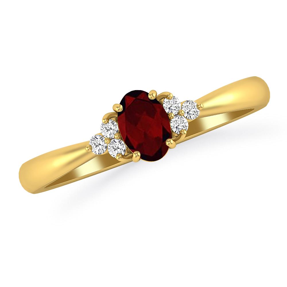 Yellow Gold - Garnet