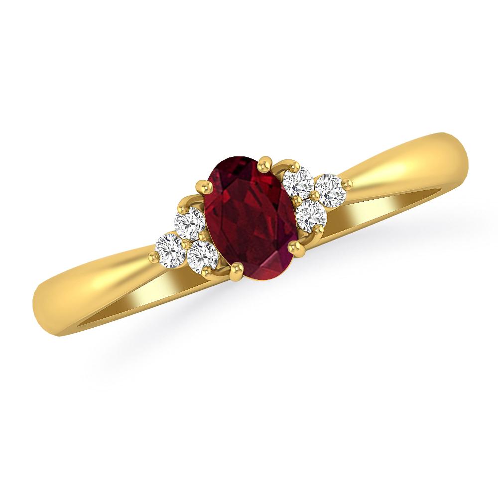 Yellow Gold - Garnet