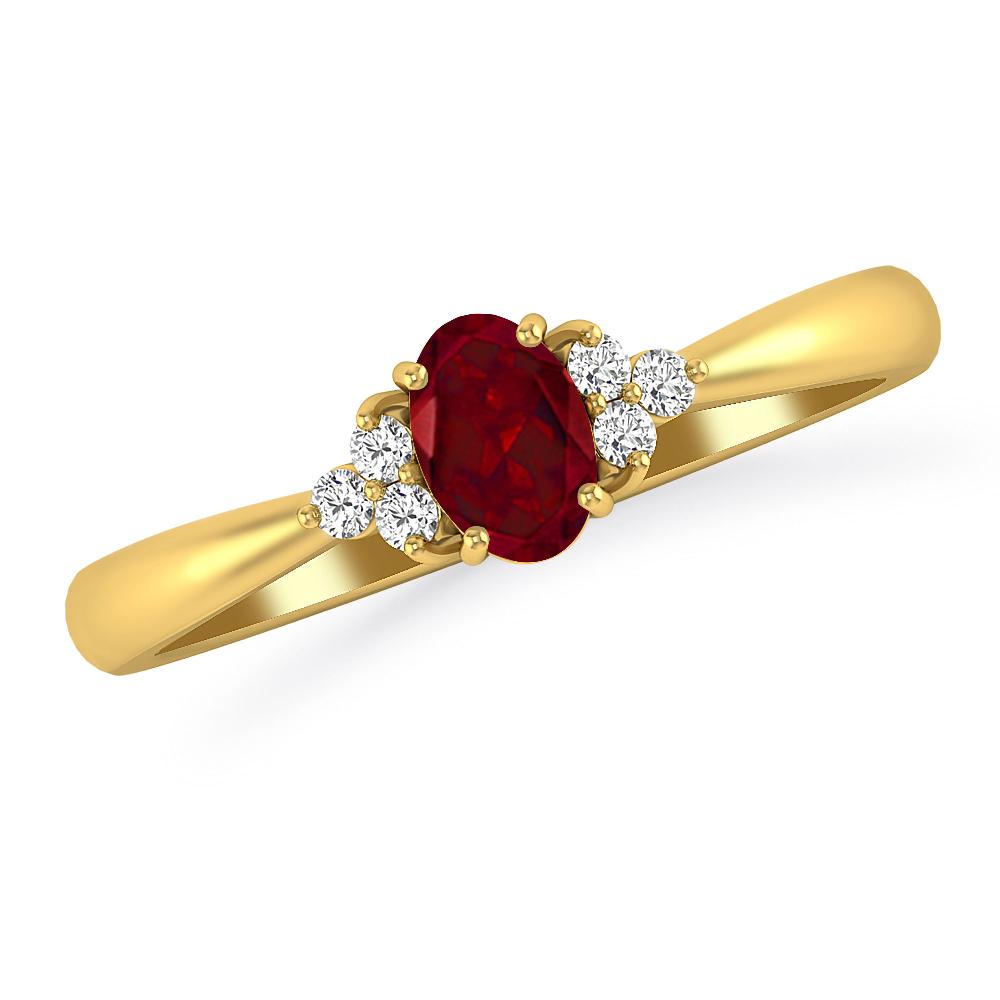 Yellow Gold - Garnet