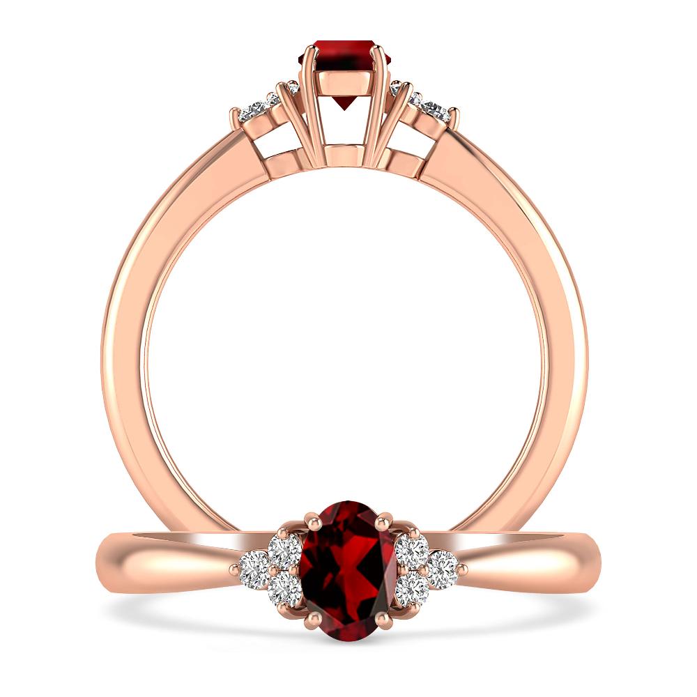 Rose Gold - Garnet