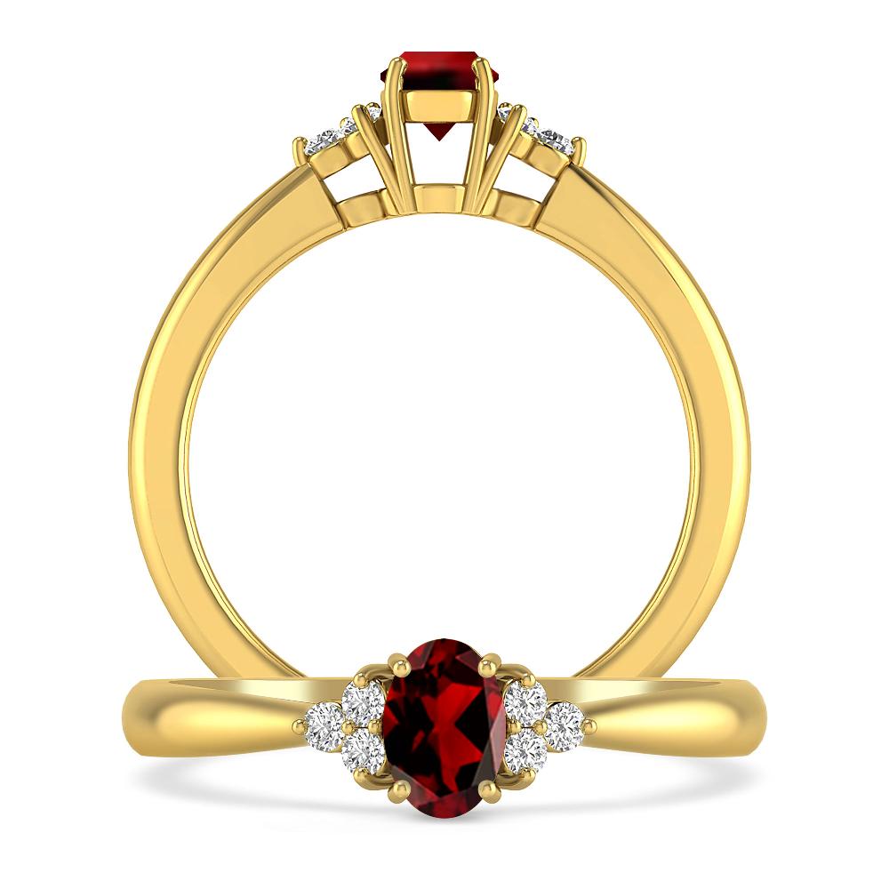 Yellow Gold - Garnet