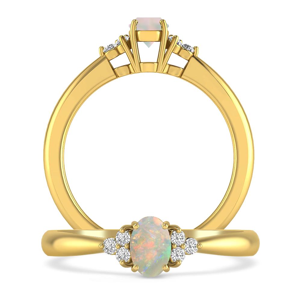 Yellow Gold - Opal