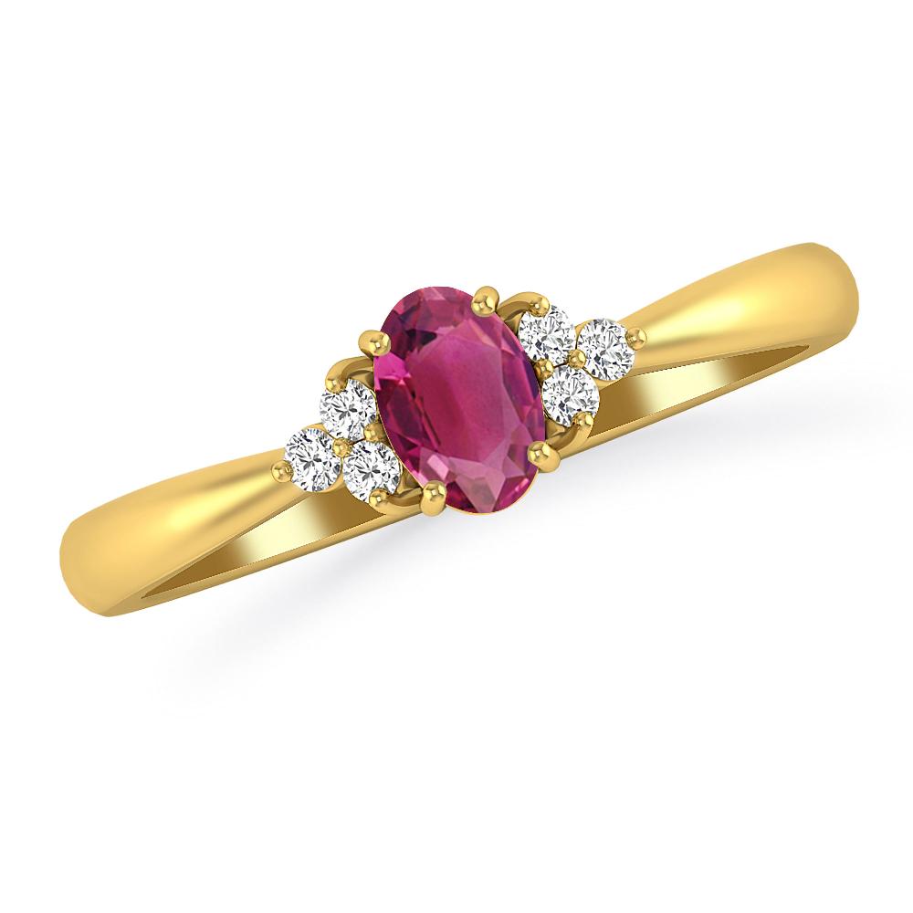 Yellow Gold - Pink Tourmaline