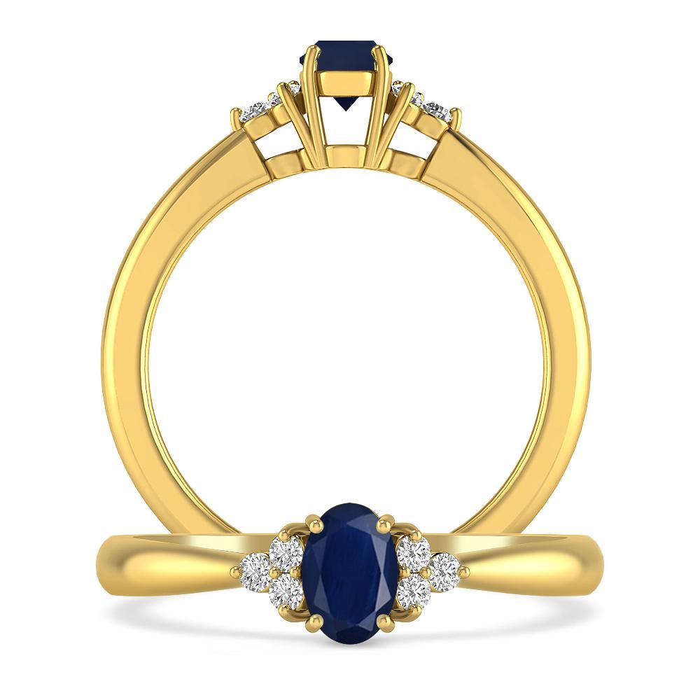 Yellow Gold - Sapphire