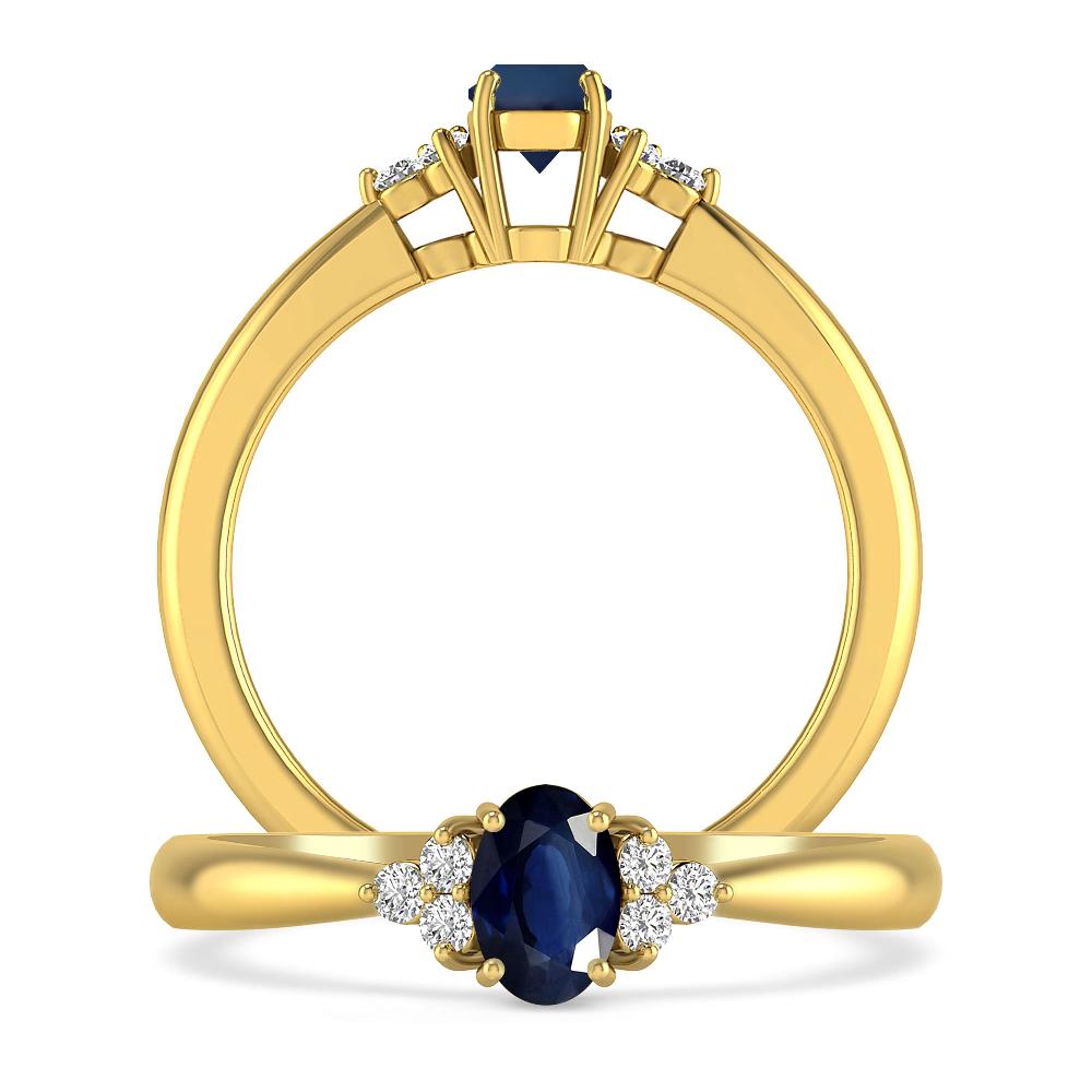 Yellow Gold - Sapphire