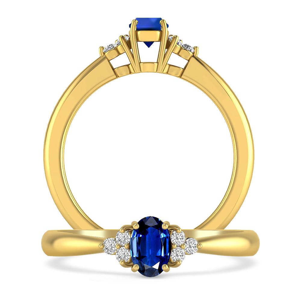 Yellow Gold - Sapphire