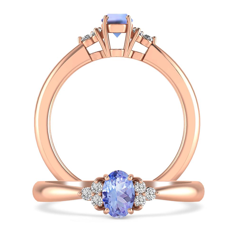 Rose Gold - Tanzanite