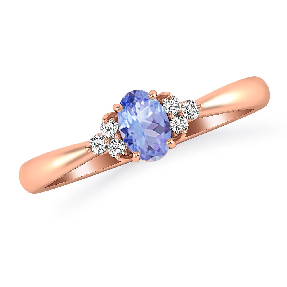 Rose Gold - Tanzanite