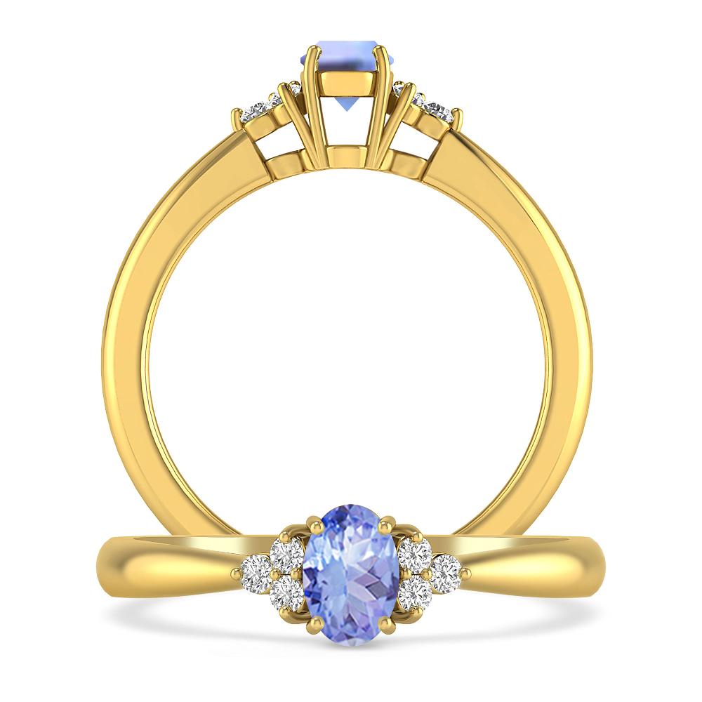 Yellow Gold - Tanzanite