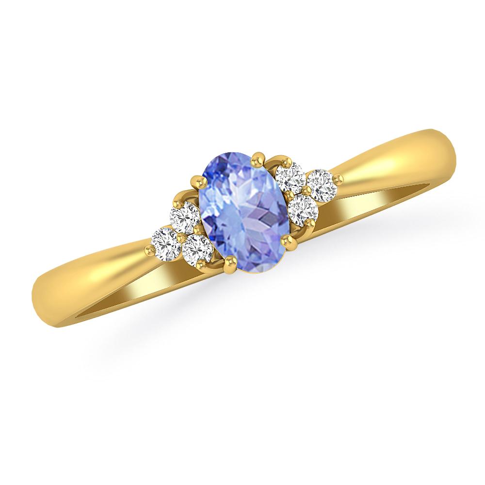 Yellow Gold - Tanzanite