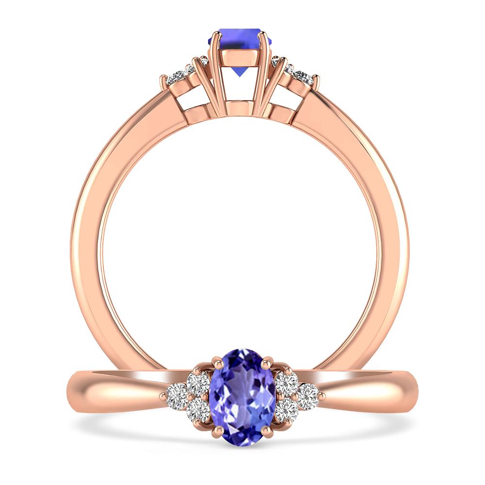 Rose Gold - Tanzanite