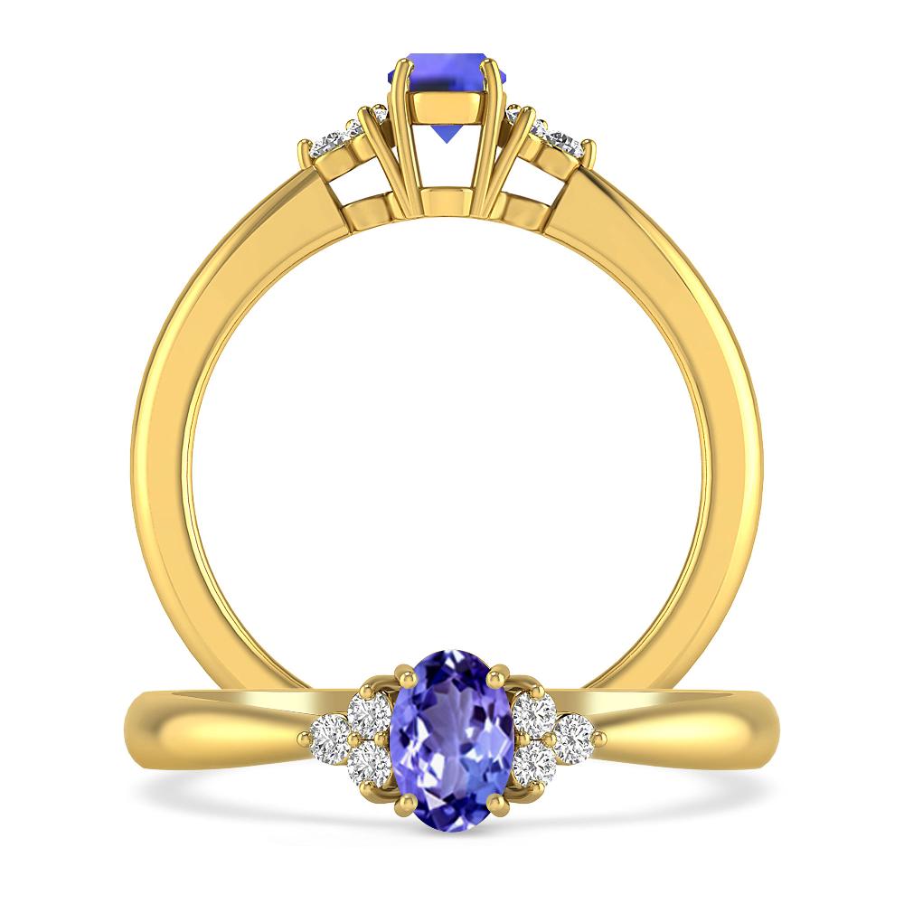 Yellow Gold - Tanzanite