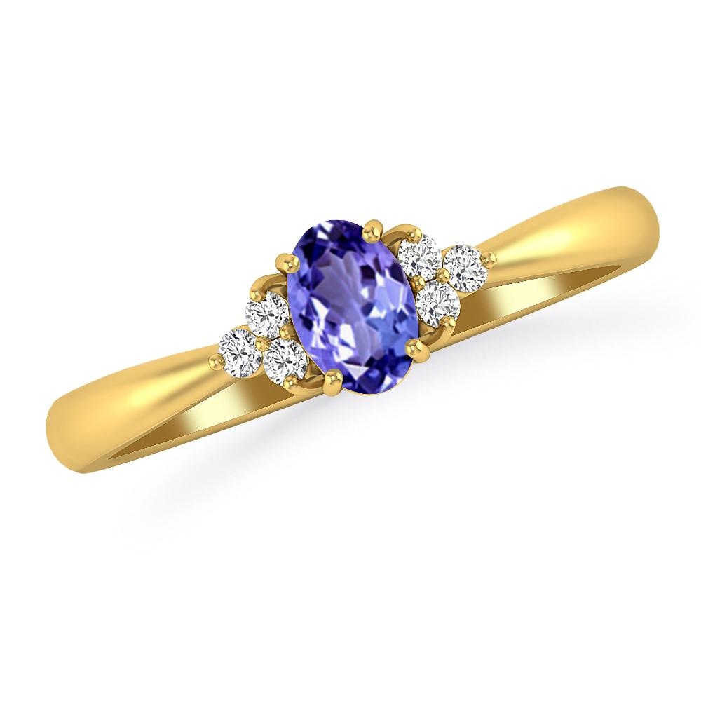 Yellow Gold - Tanzanite