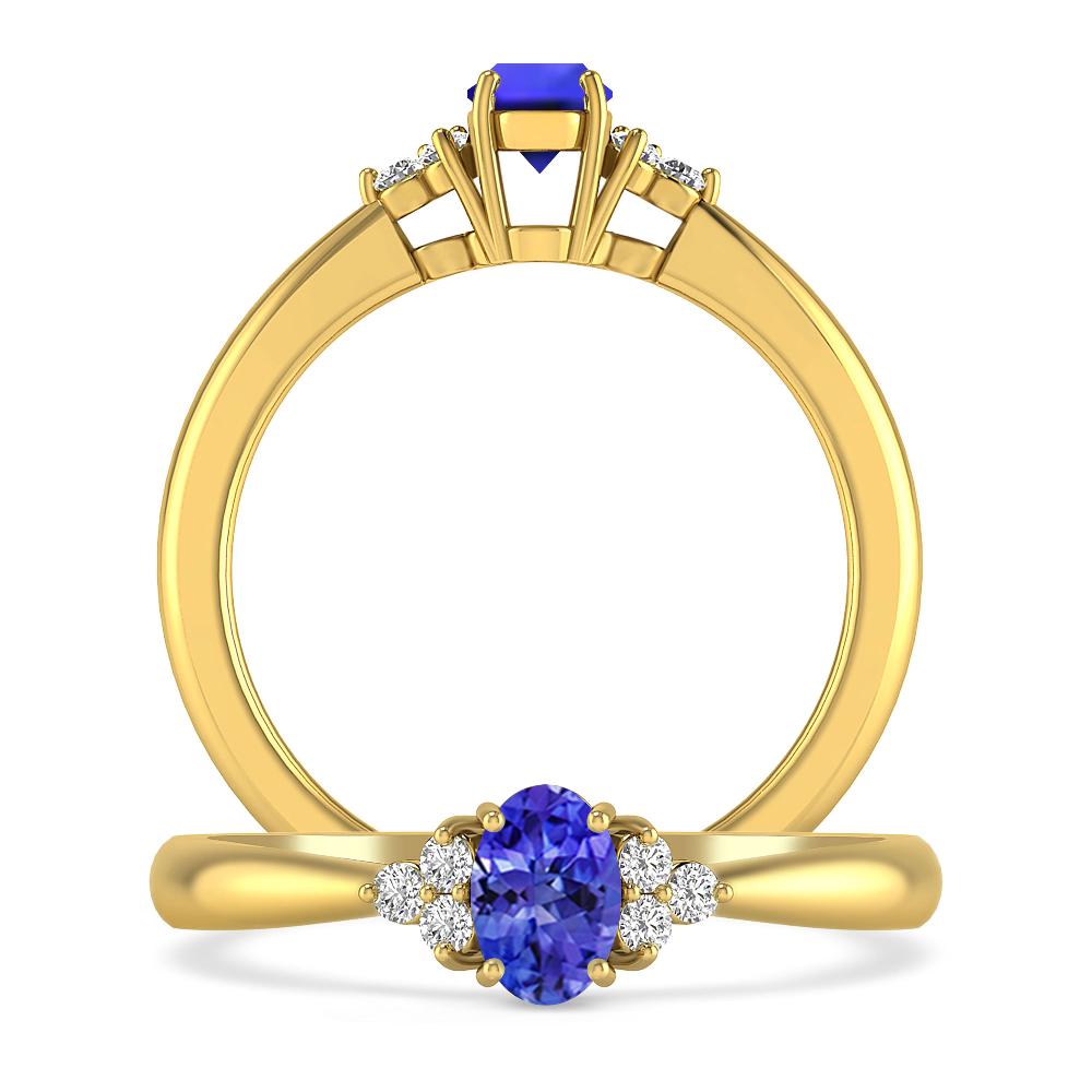 Yellow Gold - Tanzanite