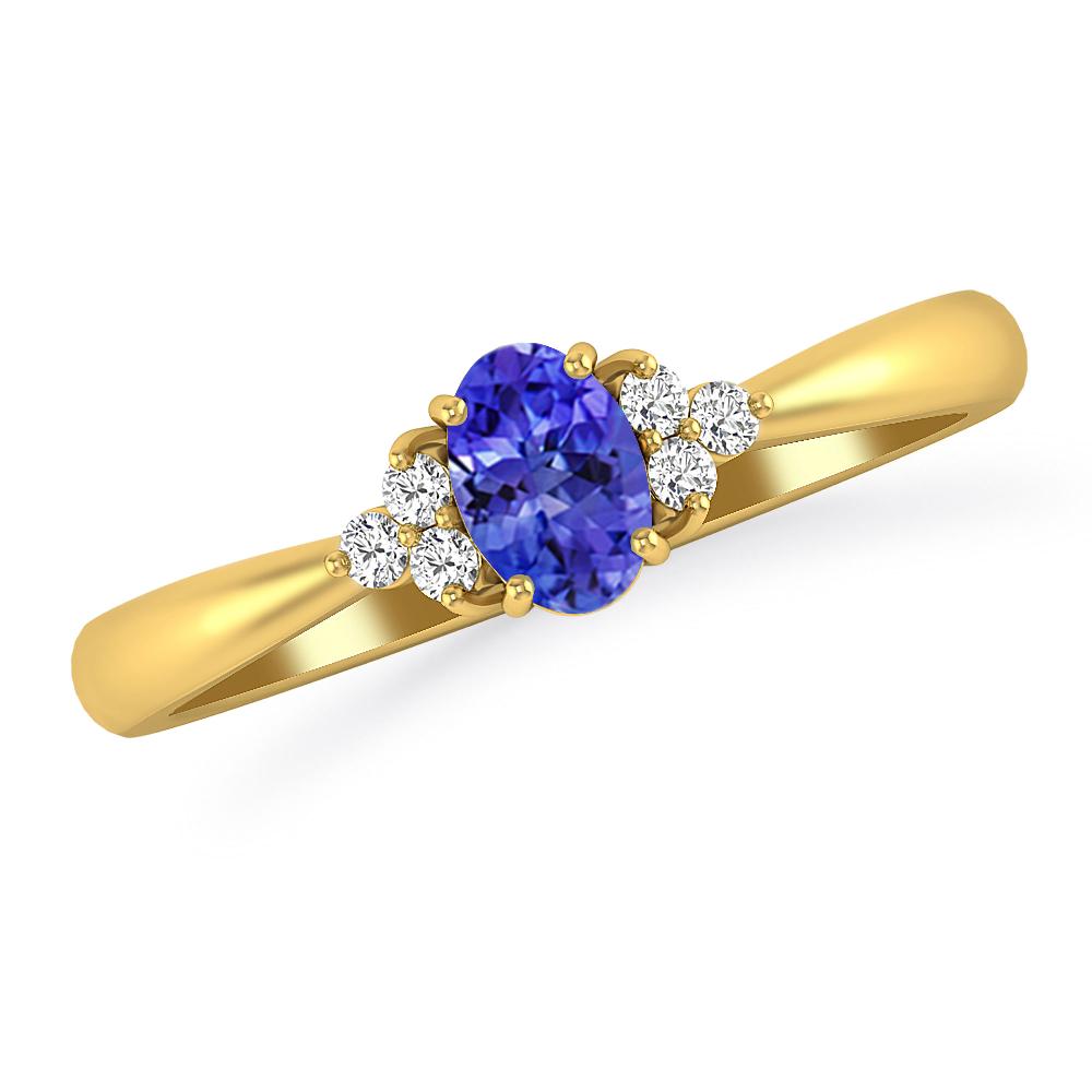 Yellow Gold - Tanzanite