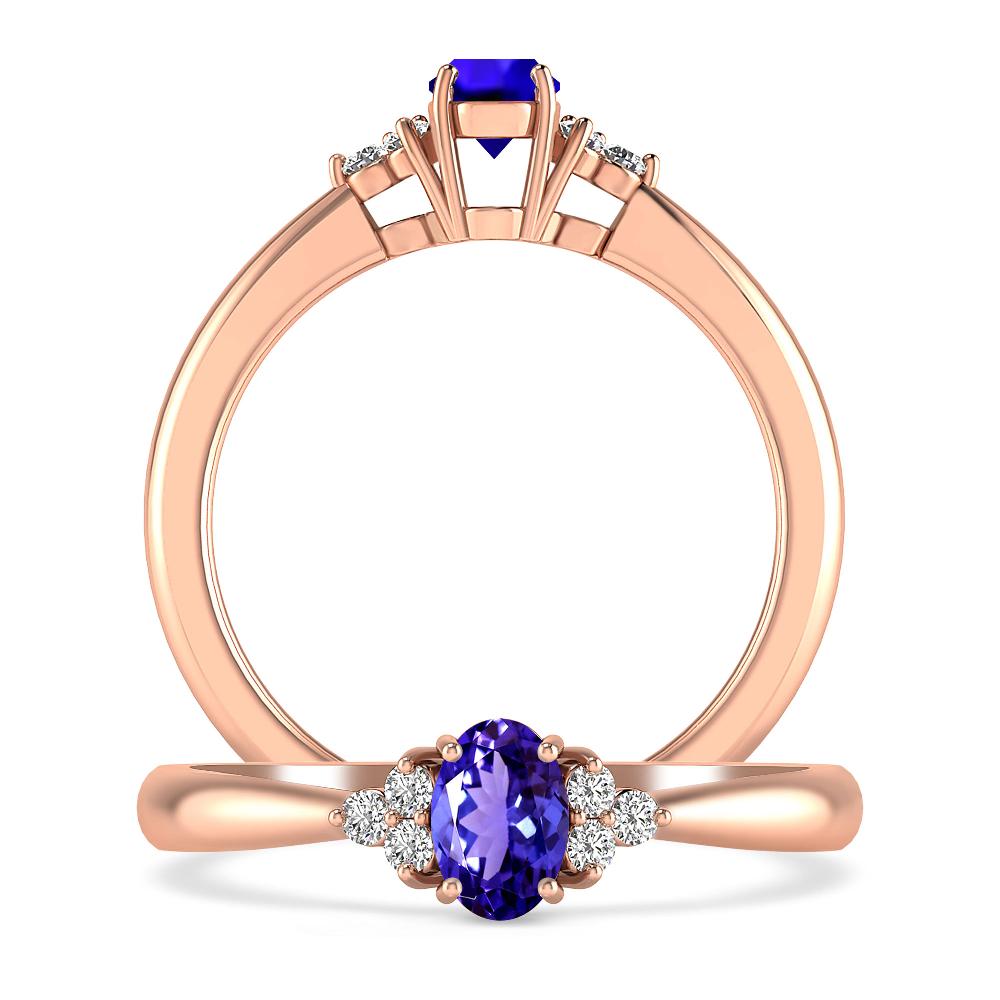 Rose Gold - Tanzanite