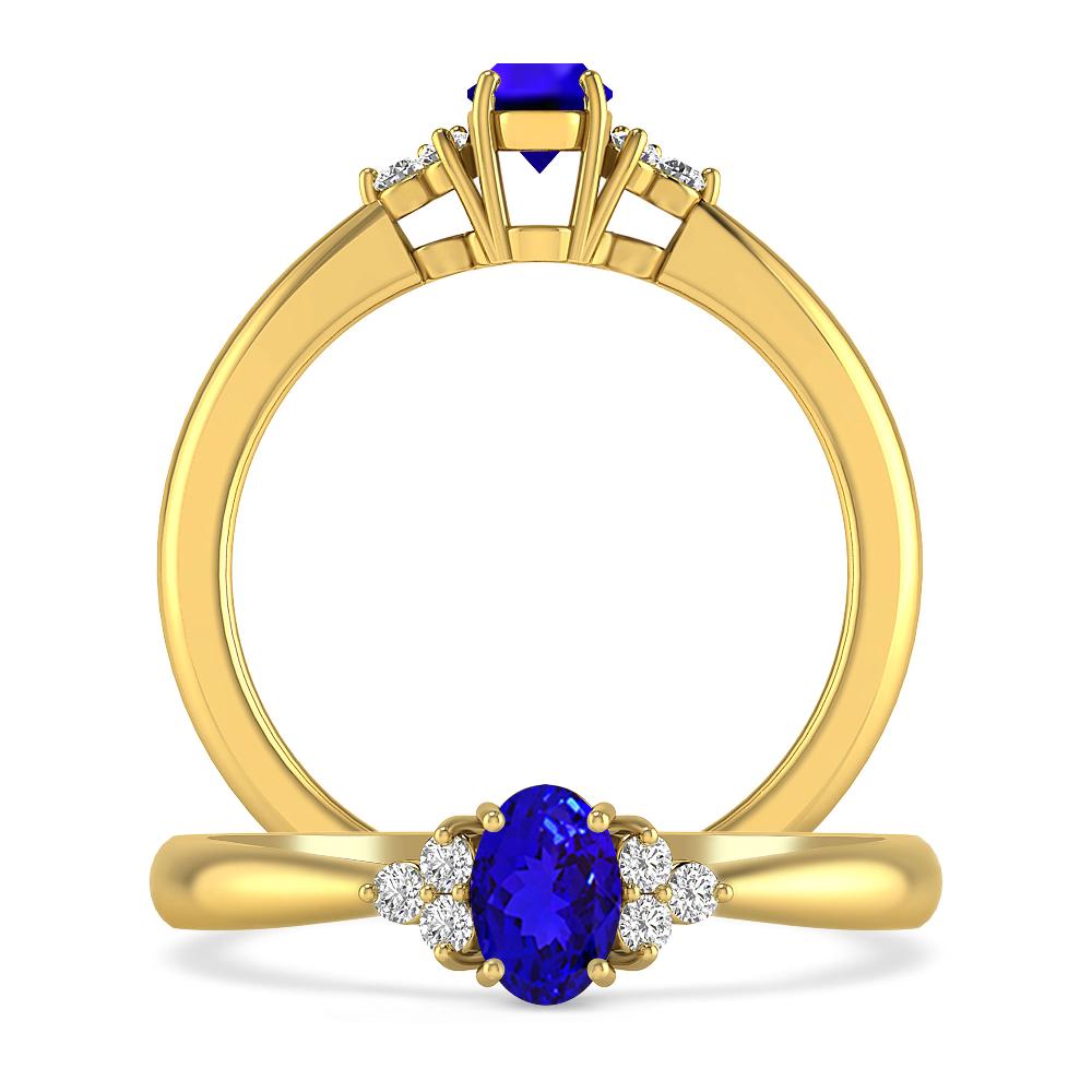 Yellow Gold - Tanzanite