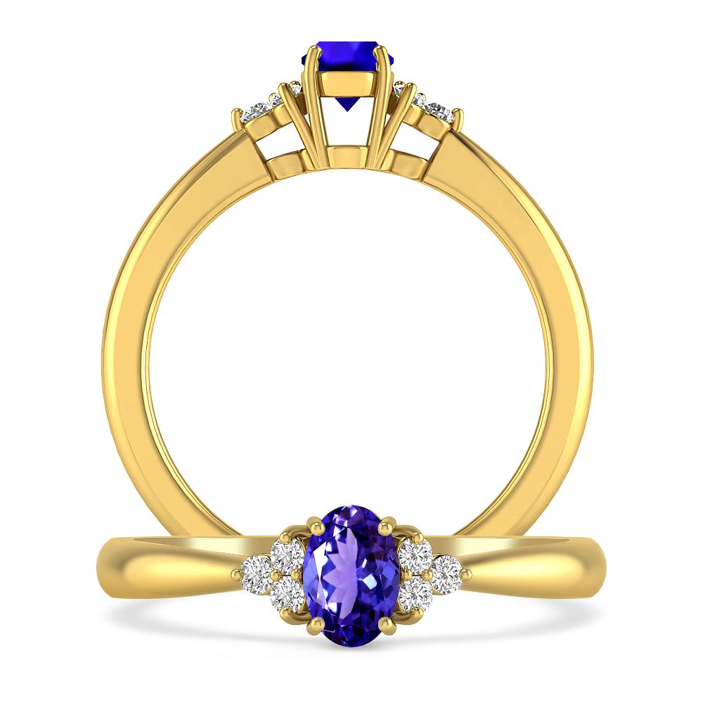 Yellow Gold - Tanzanite