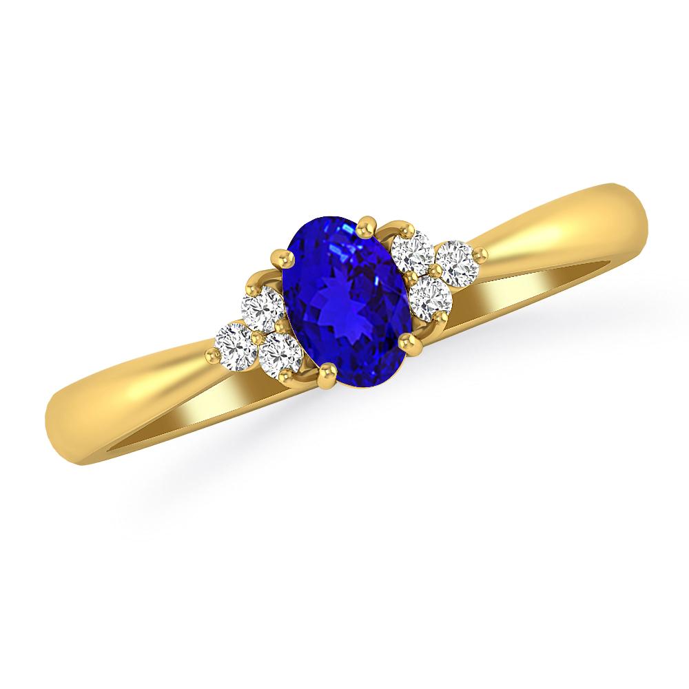 Yellow Gold - Tanzanite