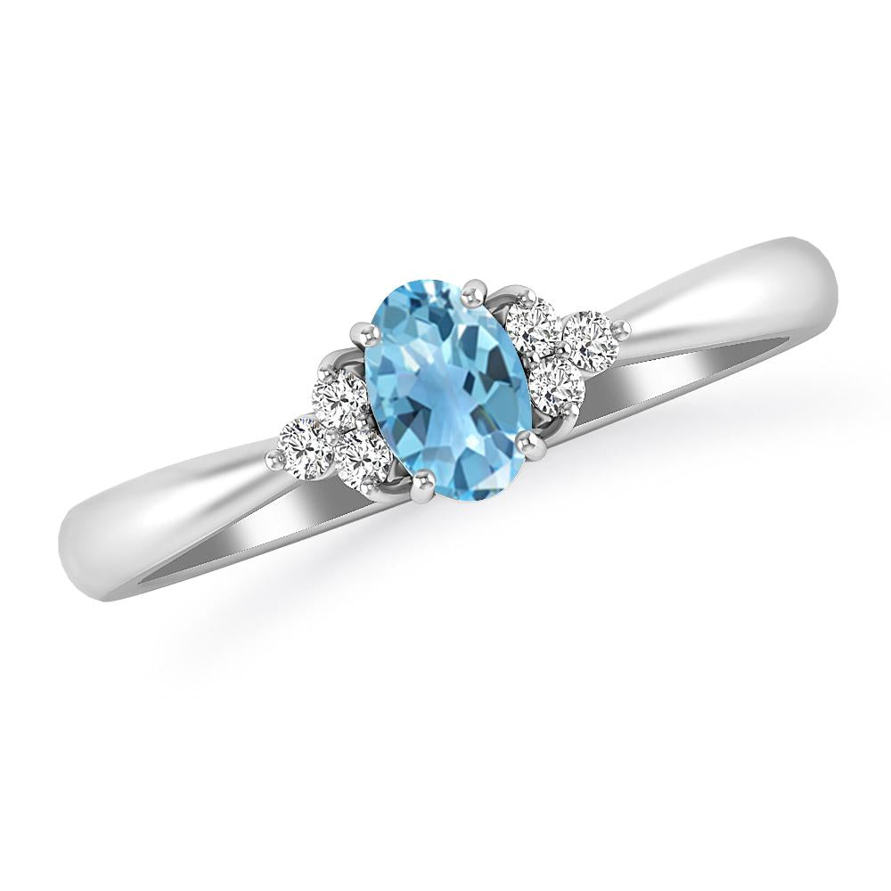 White Gold - Blue Topaz