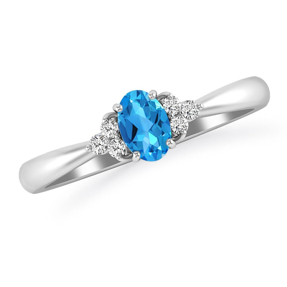 White Gold - Blue Topaz