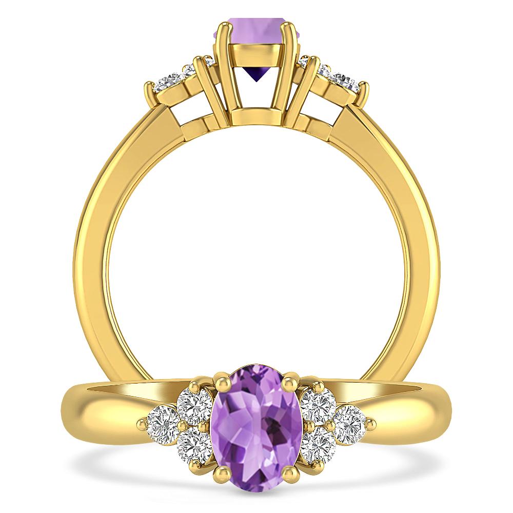 Yellow Gold - Amethyst