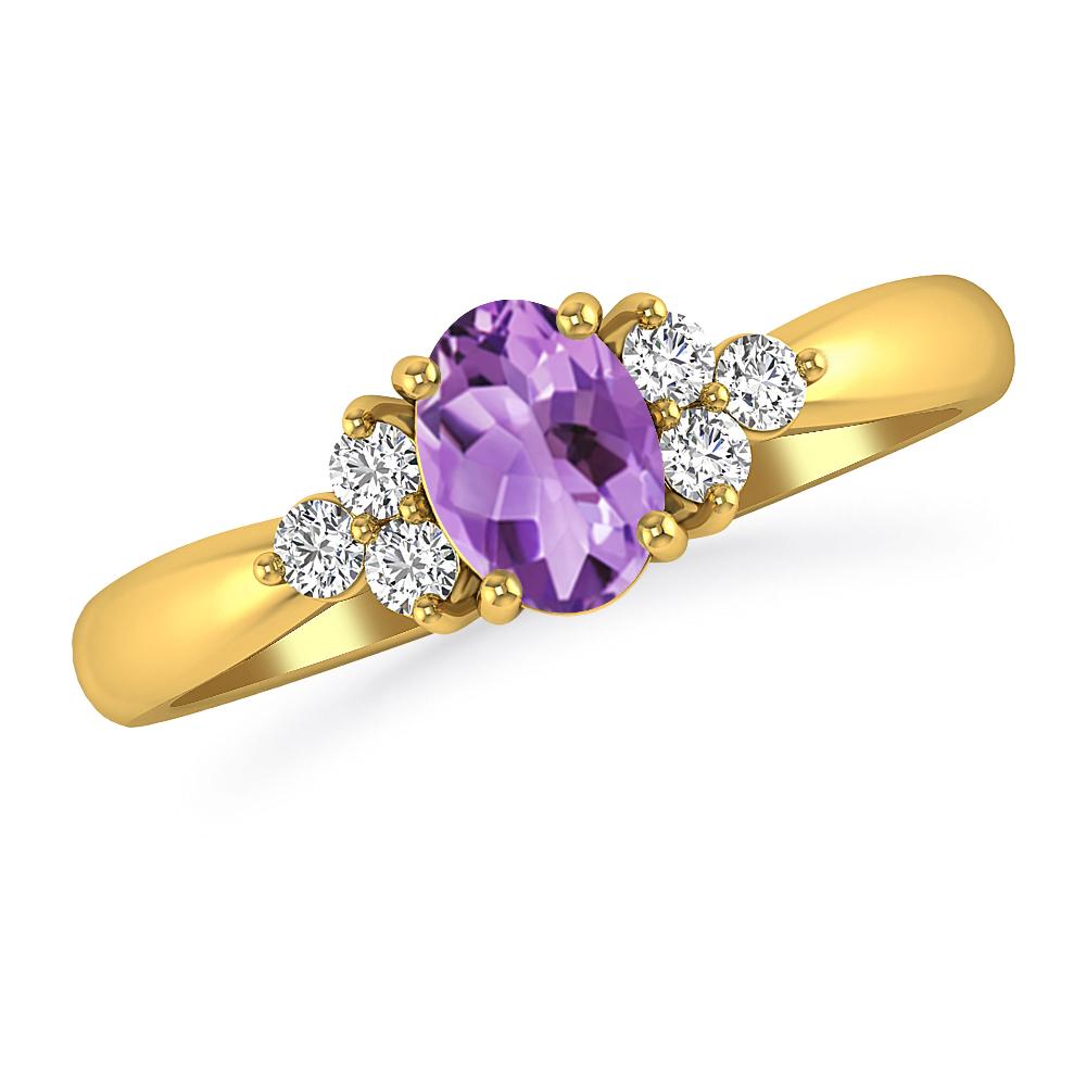 Yellow Gold - Amethyst