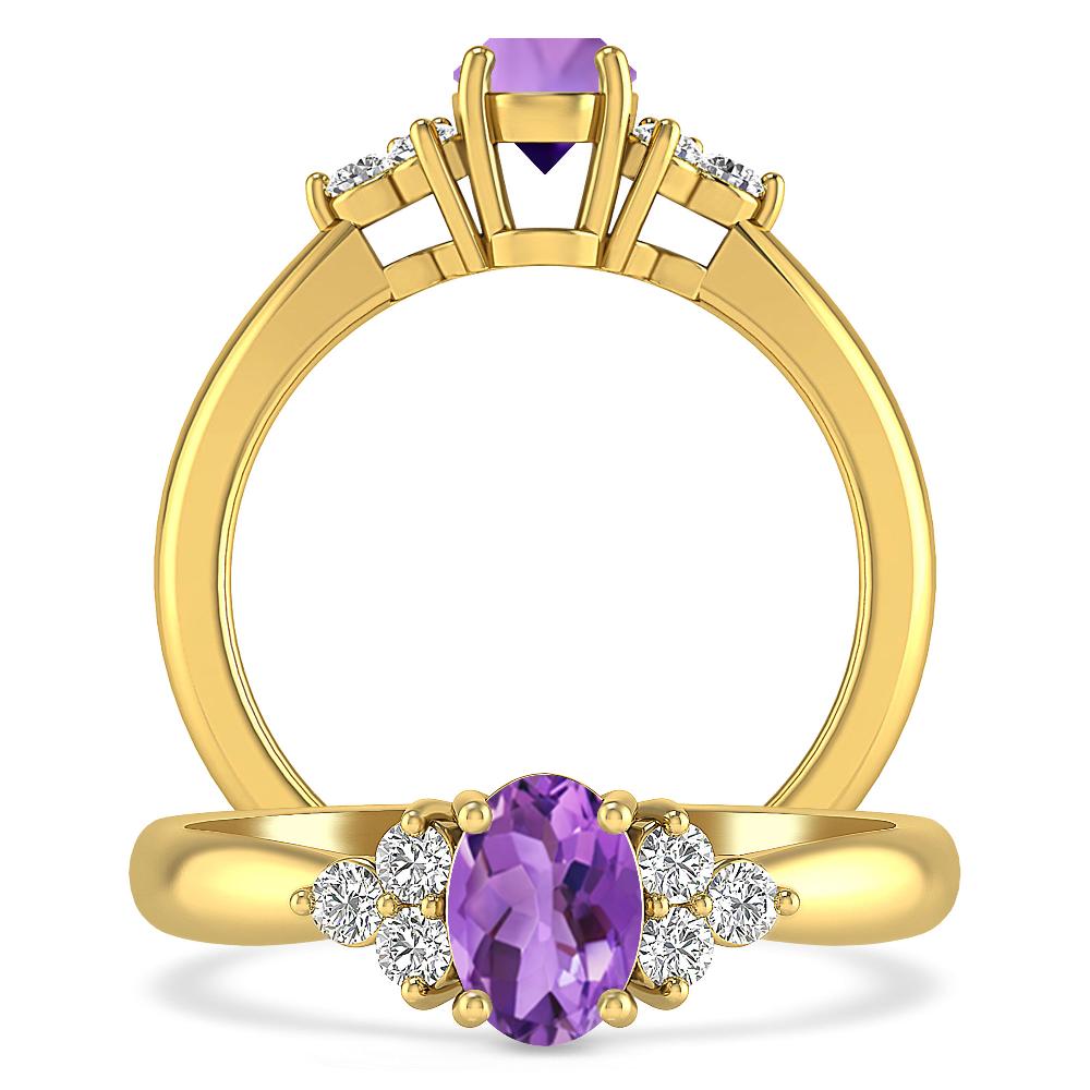 Yellow Gold - Amethyst