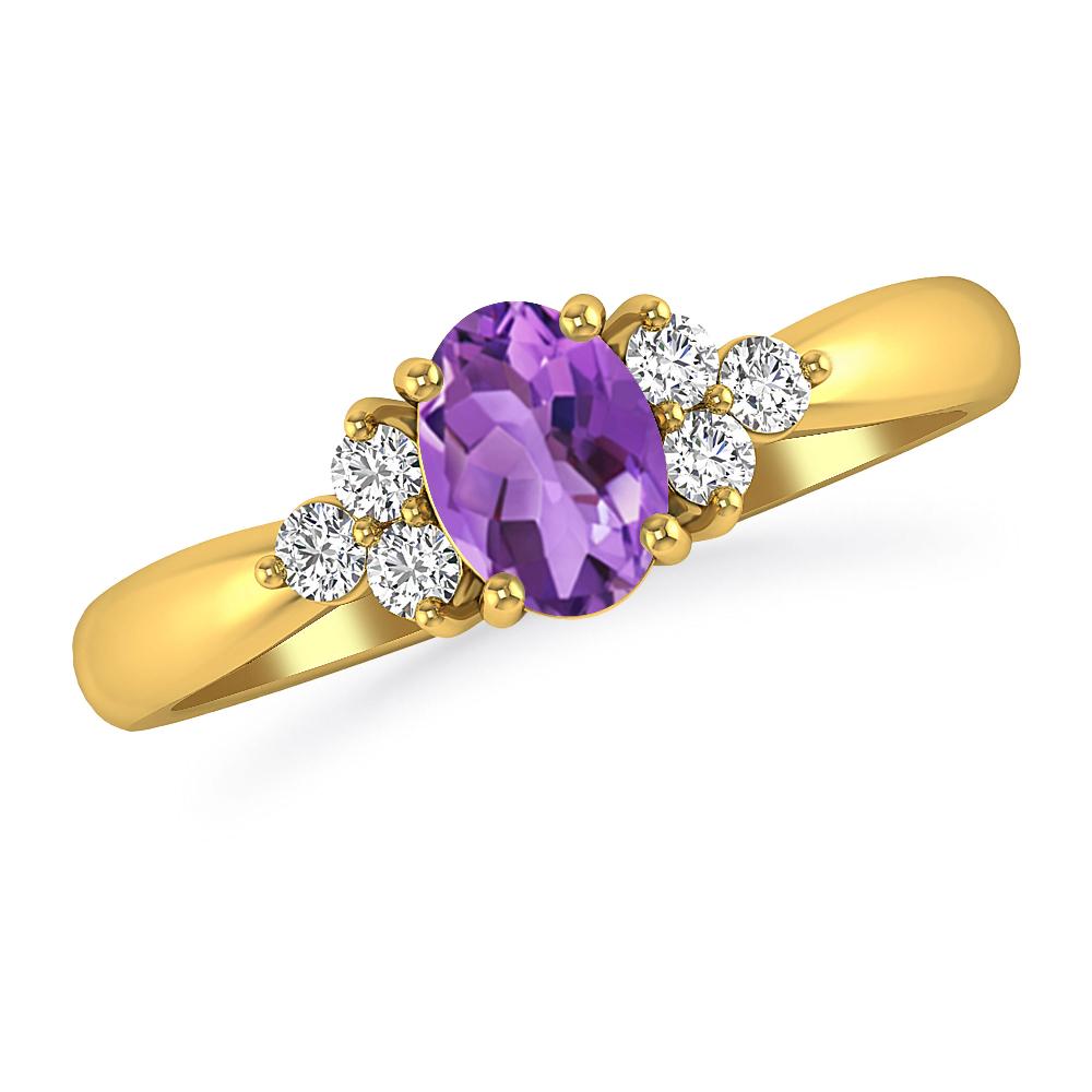 Yellow Gold - Amethyst