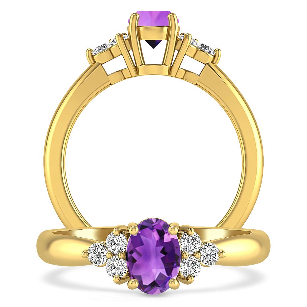 Yellow Gold - Amethyst