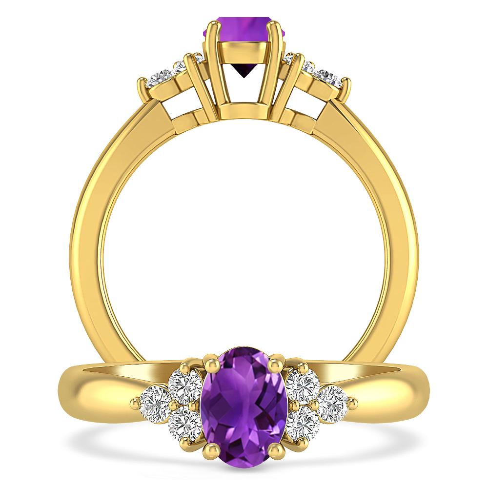 Yellow Gold - Amethyst