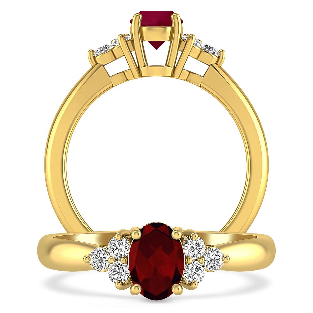 Yellow Gold - Garnet