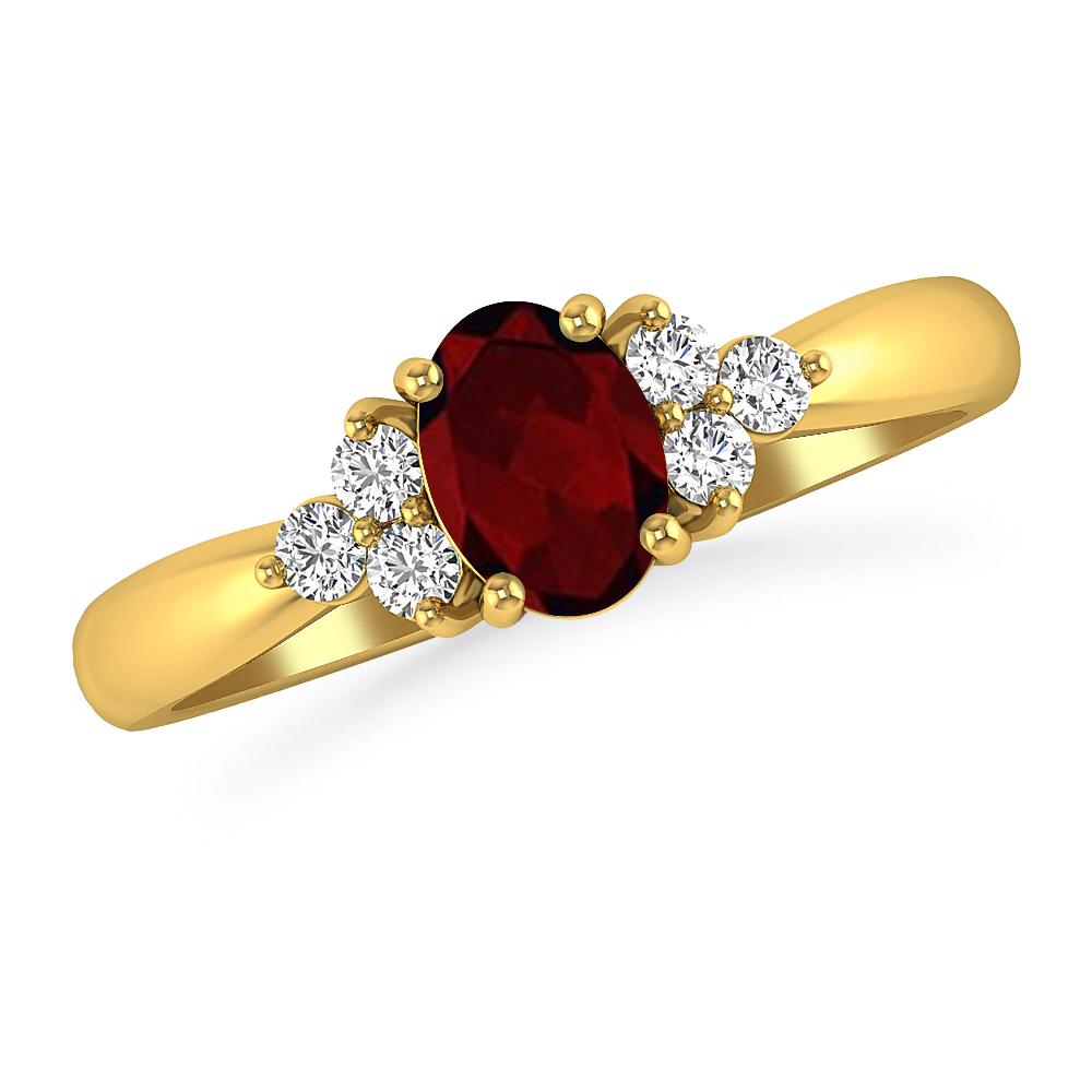 Yellow Gold - Garnet