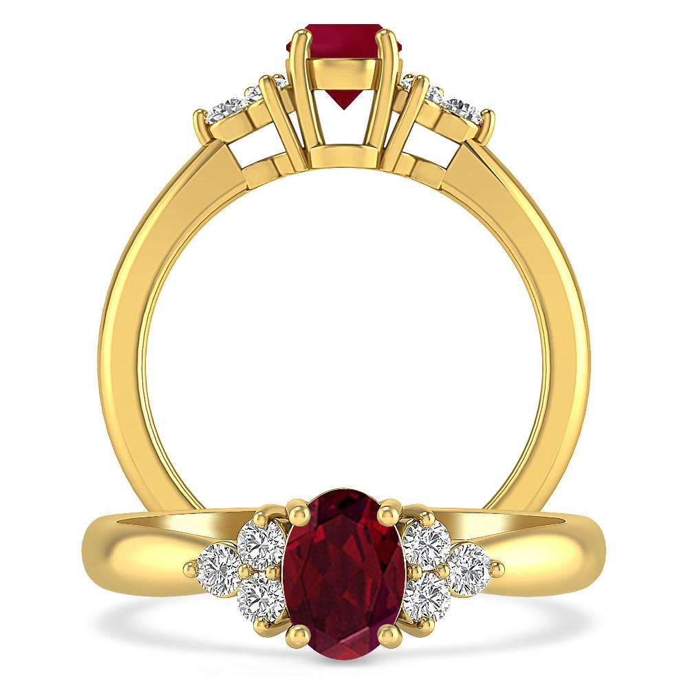 Yellow Gold - Garnet