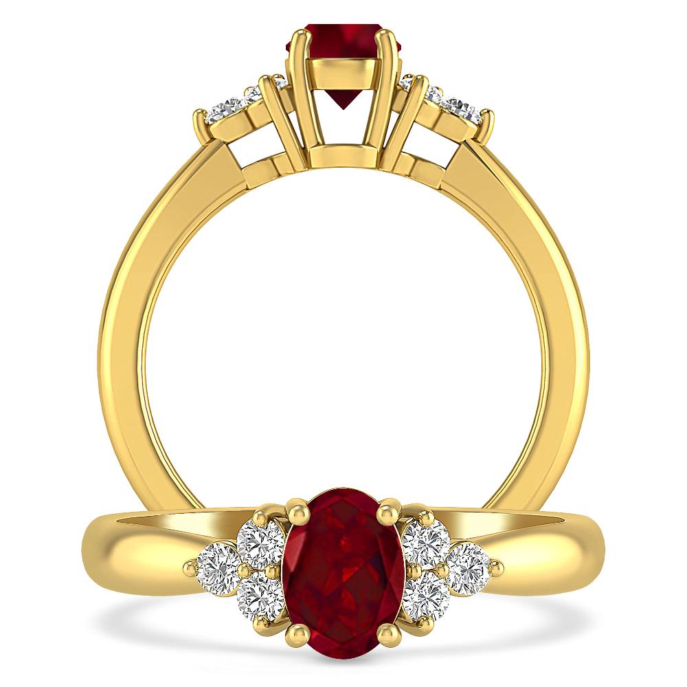 Yellow Gold - Garnet