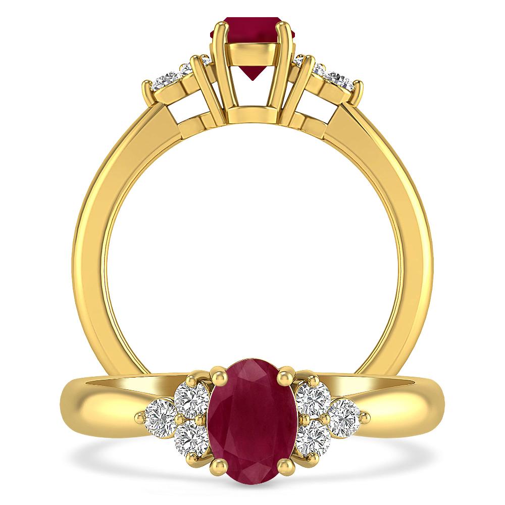 Yellow Gold - Ruby