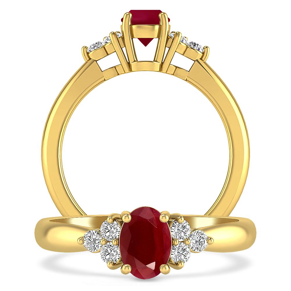 Yellow Gold - Ruby