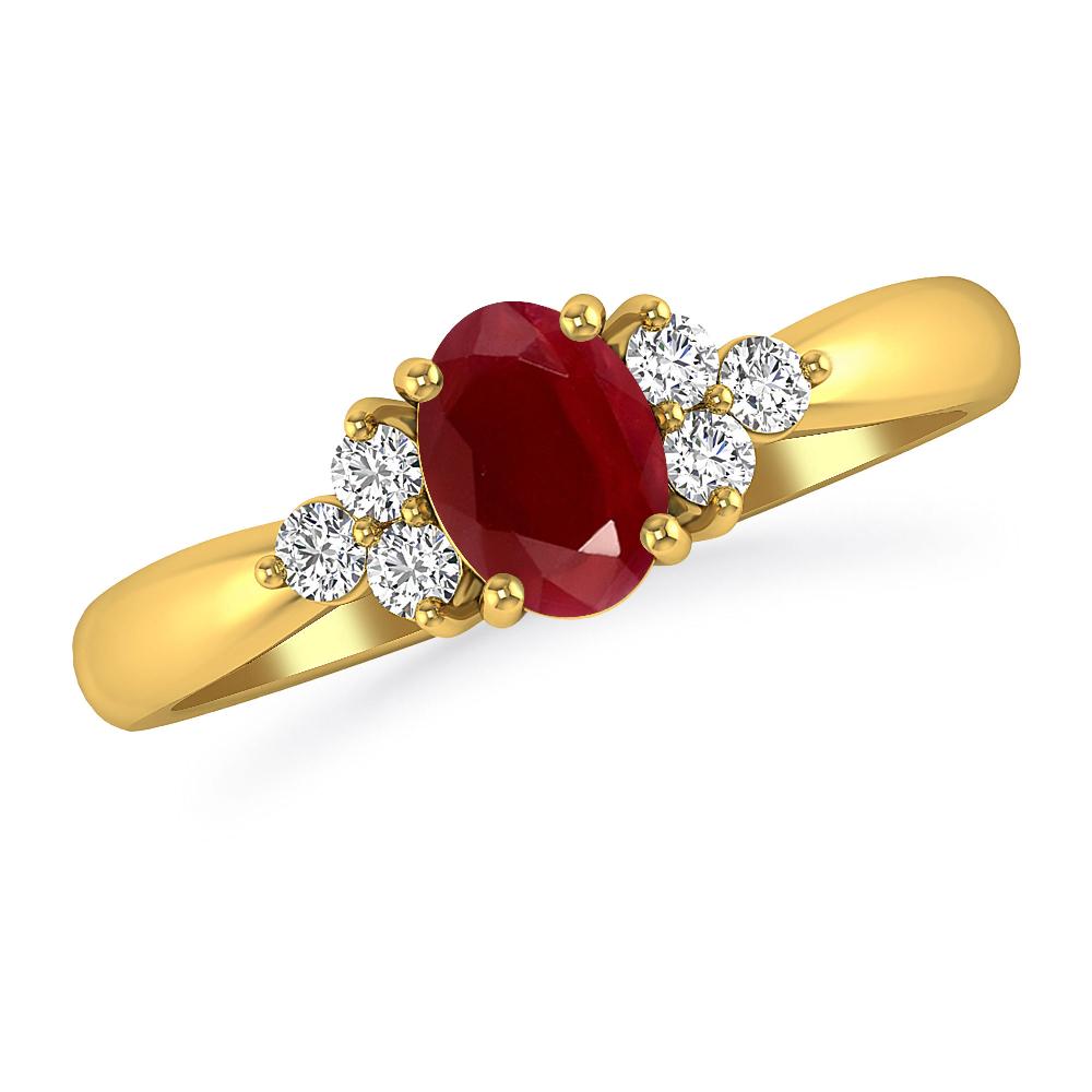 Yellow Gold - Ruby