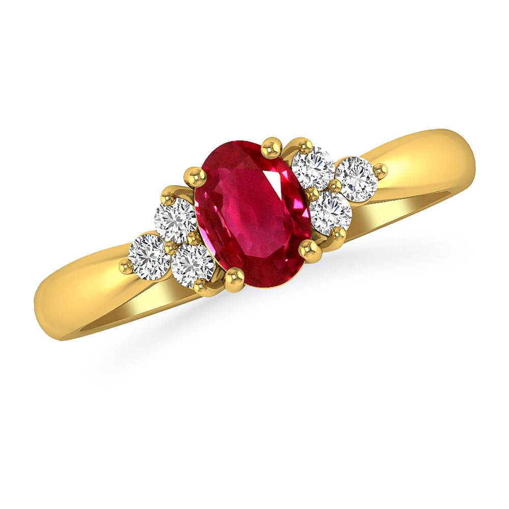 Yellow Gold - Ruby