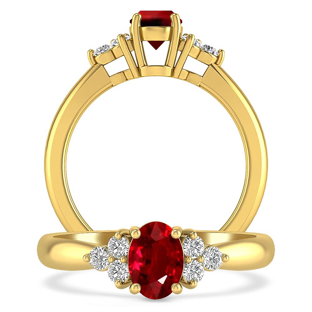 Yellow Gold - Ruby