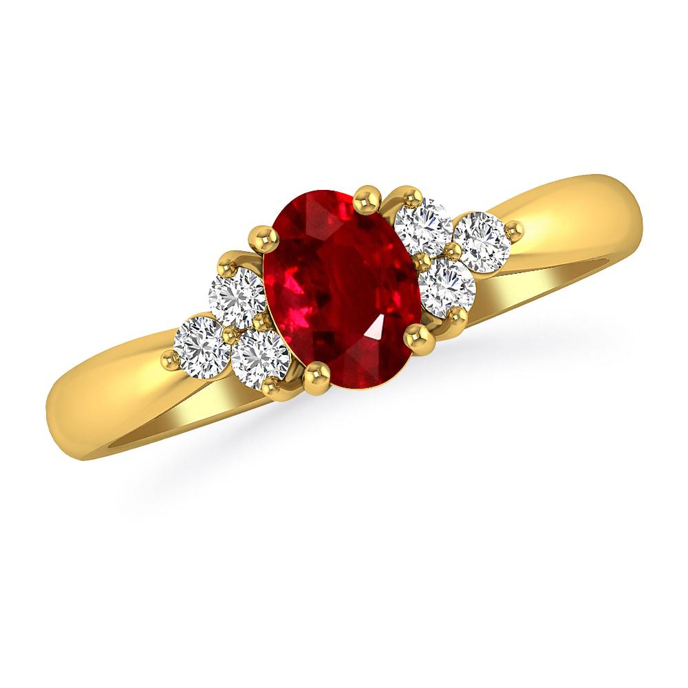 Yellow Gold - Ruby