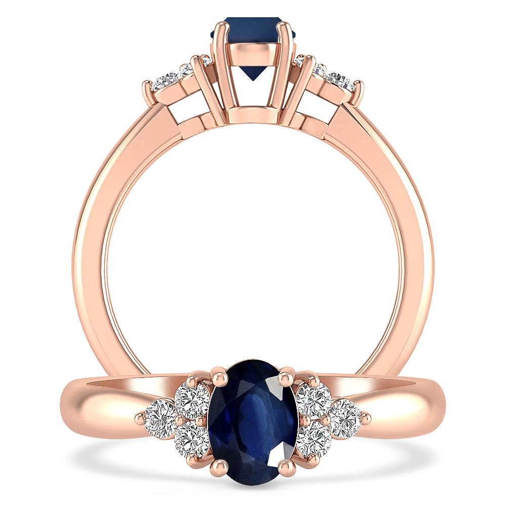 Rose Gold - Sapphire